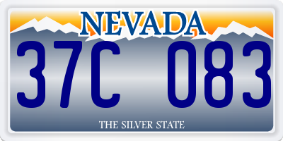 NV license plate 37C083