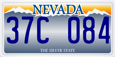 NV license plate 37C084