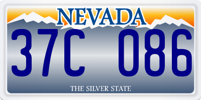 NV license plate 37C086