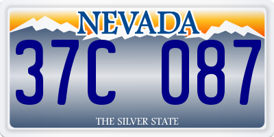 NV license plate 37C087