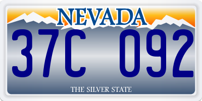 NV license plate 37C092