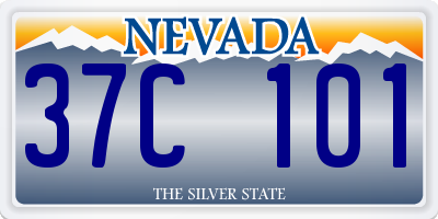 NV license plate 37C101