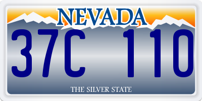 NV license plate 37C110