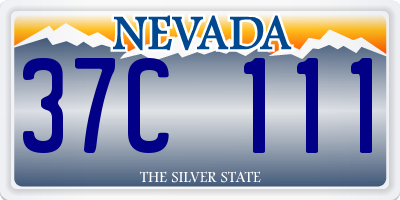 NV license plate 37C111