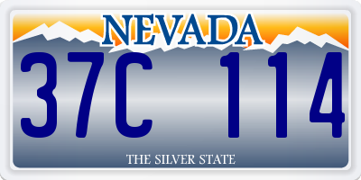 NV license plate 37C114