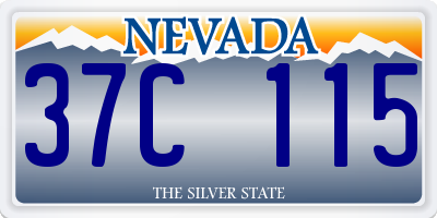 NV license plate 37C115