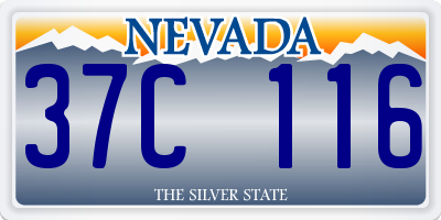 NV license plate 37C116
