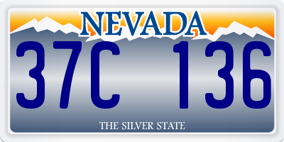 NV license plate 37C136