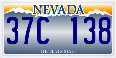 NV license plate 37C138