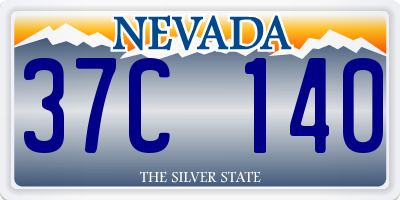 NV license plate 37C140