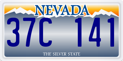 NV license plate 37C141