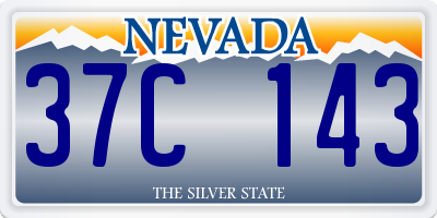 NV license plate 37C143