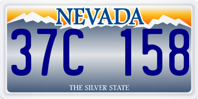 NV license plate 37C158