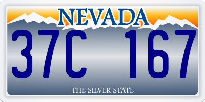 NV license plate 37C167