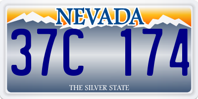 NV license plate 37C174