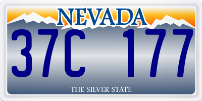NV license plate 37C177