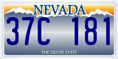 NV license plate 37C181