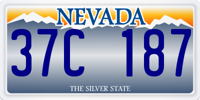 NV license plate 37C187