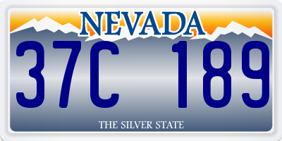 NV license plate 37C189