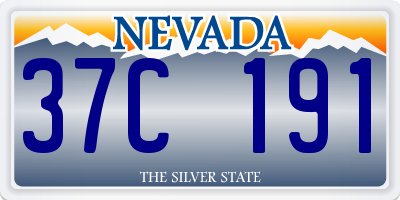 NV license plate 37C191