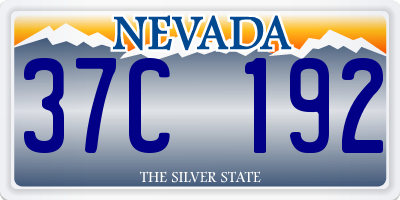 NV license plate 37C192