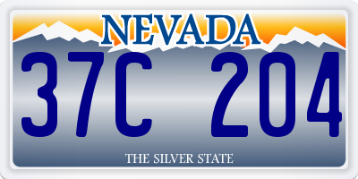 NV license plate 37C204