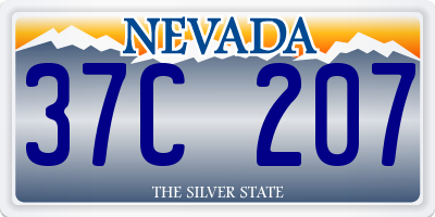 NV license plate 37C207