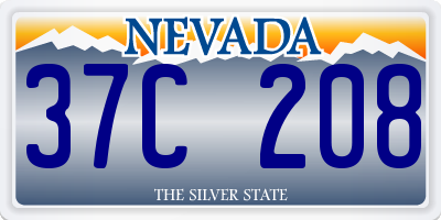 NV license plate 37C208
