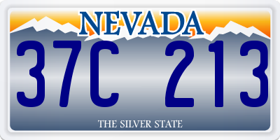 NV license plate 37C213