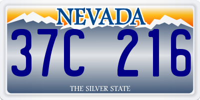NV license plate 37C216