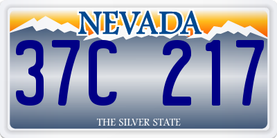 NV license plate 37C217
