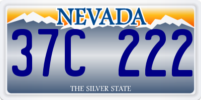 NV license plate 37C222