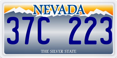 NV license plate 37C223