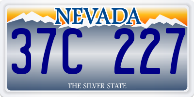 NV license plate 37C227