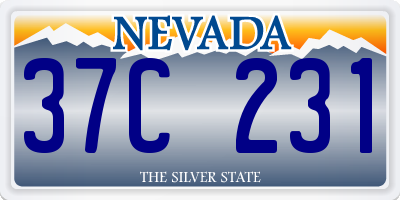 NV license plate 37C231