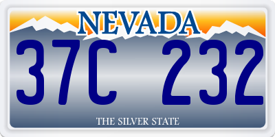 NV license plate 37C232
