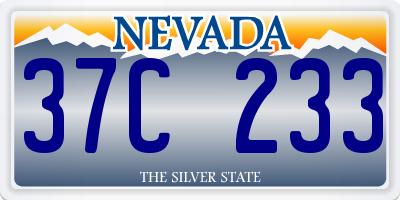 NV license plate 37C233