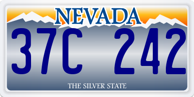 NV license plate 37C242