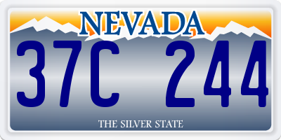 NV license plate 37C244