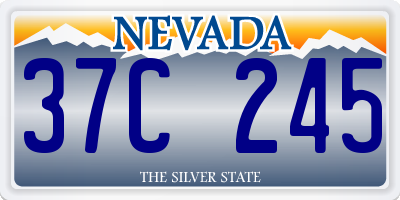 NV license plate 37C245