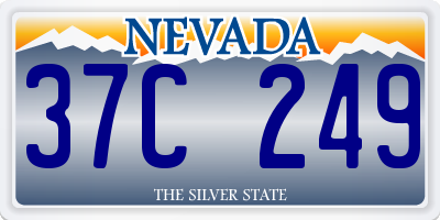 NV license plate 37C249