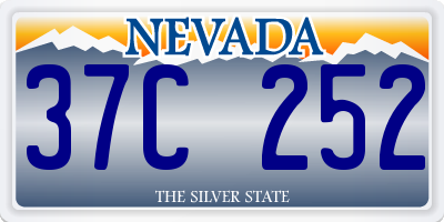 NV license plate 37C252