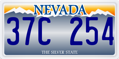 NV license plate 37C254