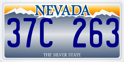 NV license plate 37C263