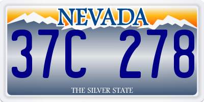 NV license plate 37C278