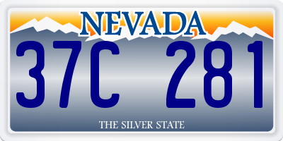 NV license plate 37C281