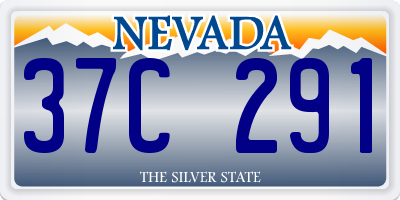 NV license plate 37C291