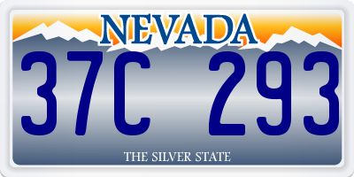 NV license plate 37C293