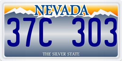 NV license plate 37C303