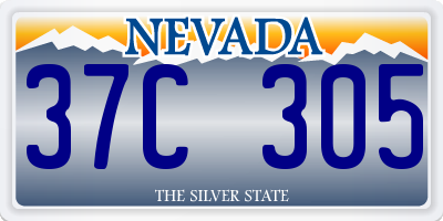 NV license plate 37C305
